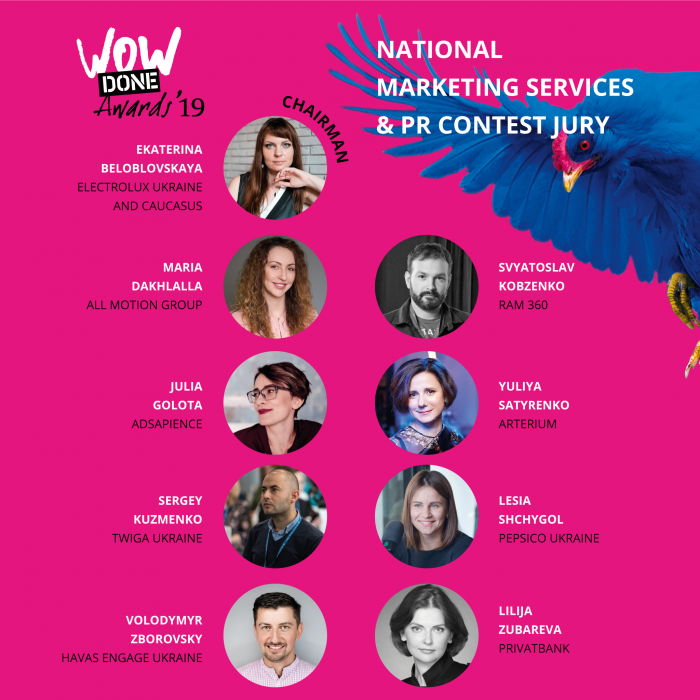 WOW DONE AWARDS 2019 оголошує команду суддів національного конкурсу маркетингових сервісів та PR
