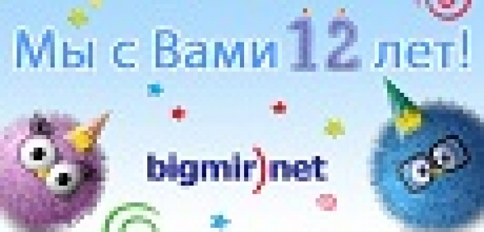 Порталу bigmir)net исполнилось 12 лет